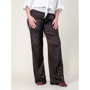 NWT Reconnect Satin Wide Leg Maternity Pants - Black - XL